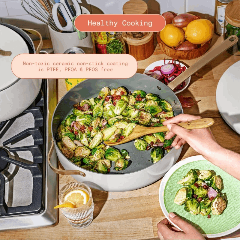 5.5 Quart Ceramic Non-Stick Sauté Pan - Culinarywellbeing