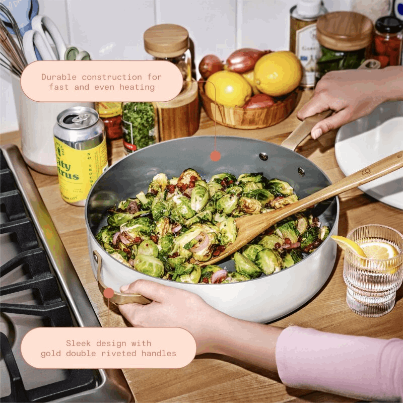 5.5 Quart Ceramic Non-Stick Sauté Pan - Culinarywellbeing