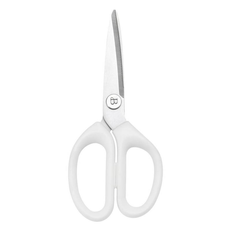 Knife Block Set with Soft-Grip Ergonomic Handles White and Gold - Culinarywellbeing