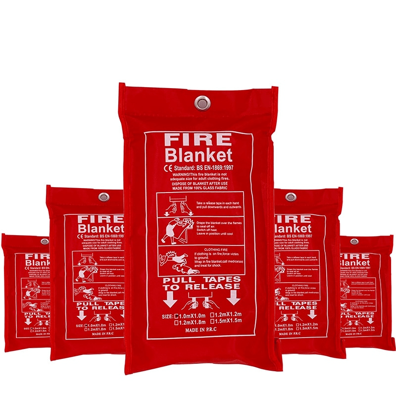 TheWellBeing Safety Fire Blanket Fiberglass Emergency Survival Fire Shelter Extinguisher Flame Retardant Protection For Kitchen - Culinarywellbeing