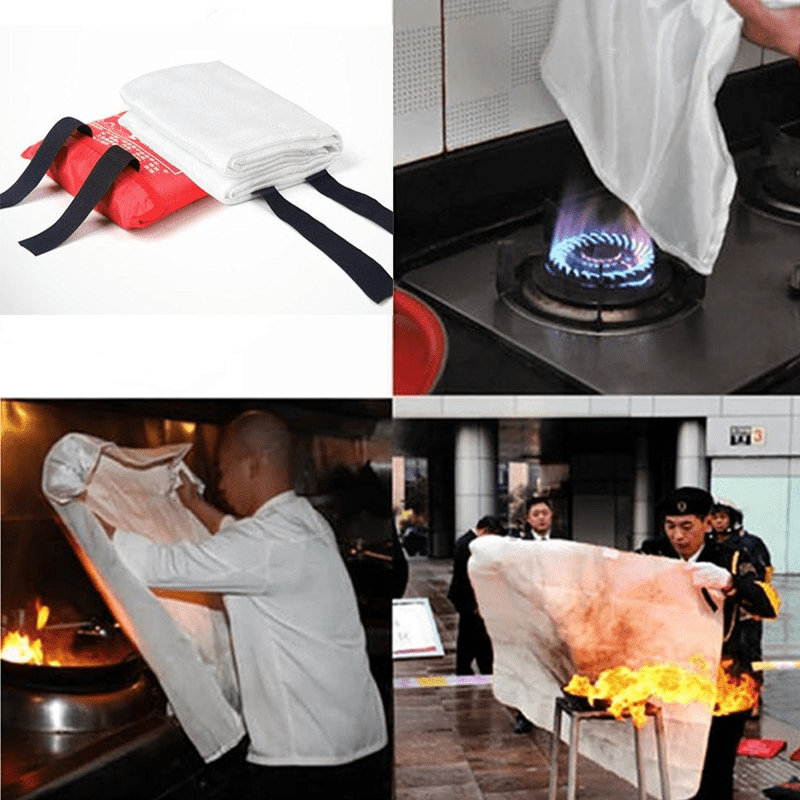 TheWellBeing Safety Fire Blanket Fiberglass Emergency Survival Fire Shelter Extinguisher Flame Retardant Protection For Kitchen - Culinarywellbeing