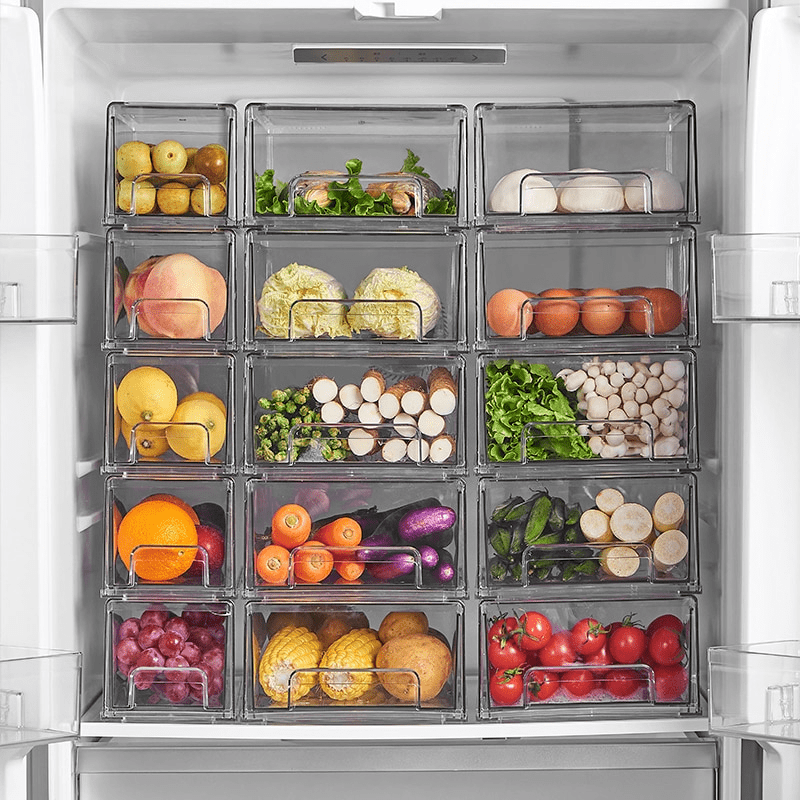 Refrigerator storage box drawer type kitchen fresh-keeping box food-grade egg box vegetable special arrangement storage box - Culinarywellbeing