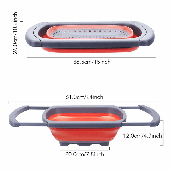 Collapsible Colanders Kitchen Strainer Drain Folding Baskets - Culinarywellbeing