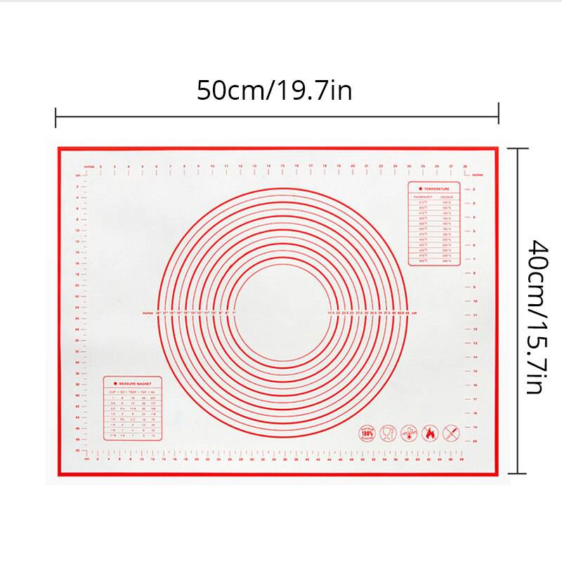 Kneading Dough Mat Silicone Baking Mat Pizza Cake Dough Maker Kitchen Cooking Grill Gadgets Bakeware - Culinarywellbeing