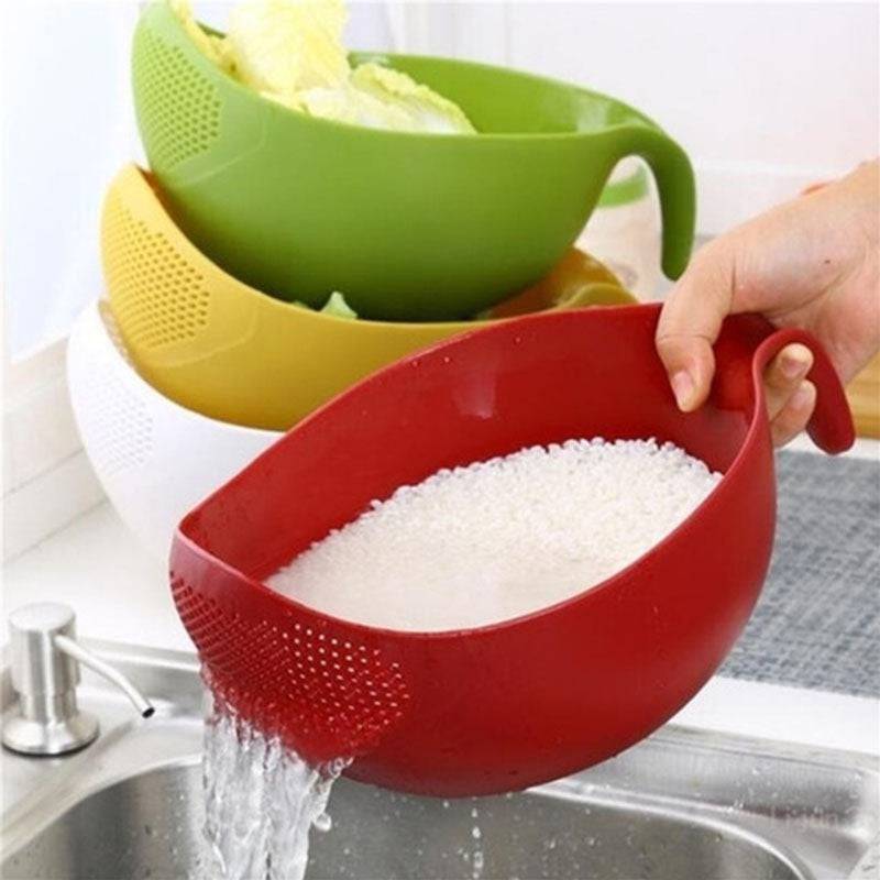 Rice Washer Quinoa Strainer Cleaning Veggie Fruit Kitchen Tools with Handle Newest - Culinarywellbeing