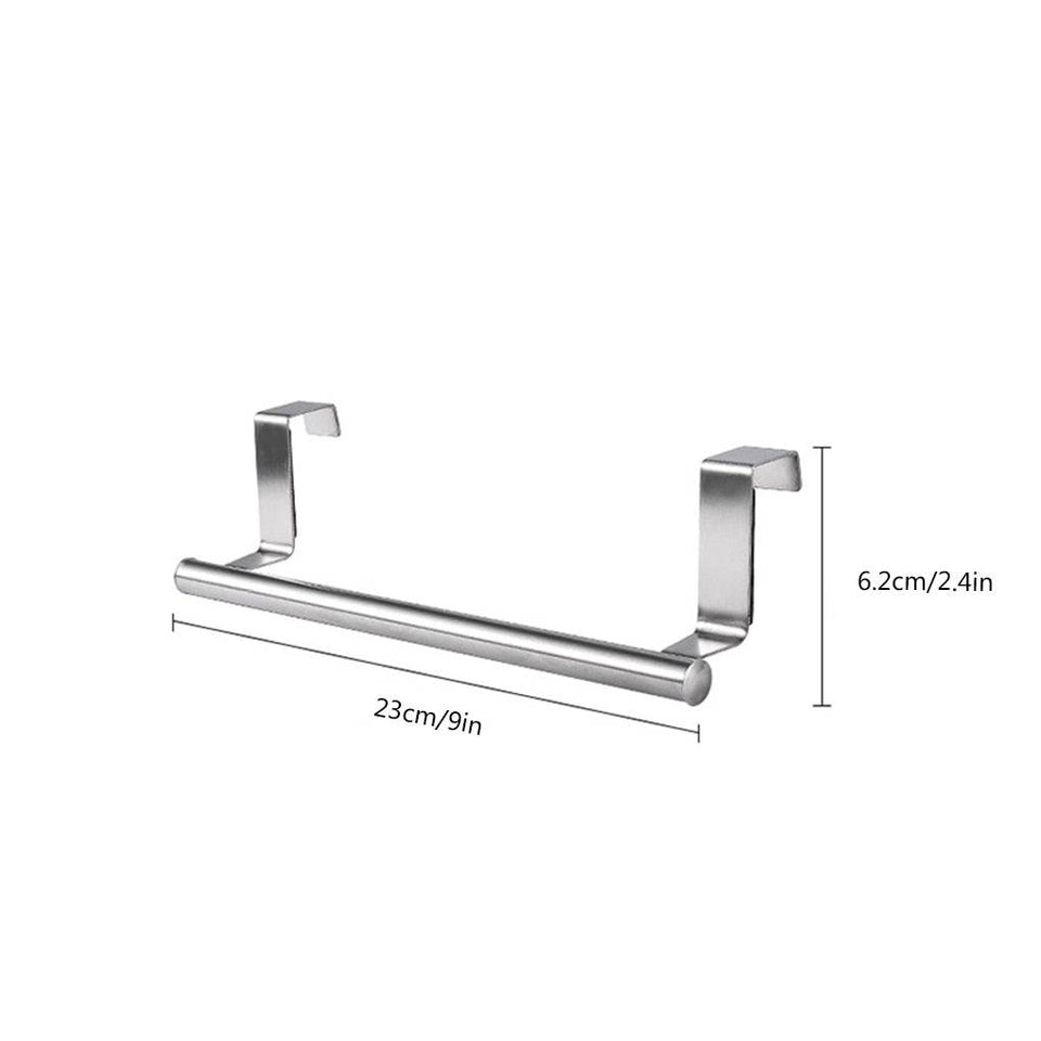 Stainless Steel Towel Rack Bathroom Towel Holder Stand Kitchen CabinetThis towel rack is designed as an over door hanging style,easy and convenient to install.The towel holder is made of stainless steel,which is rust and corrosion resiTheWellBeing1Stainless Steel Towel Rack Bathroom Towel Holder Stand Kitchen Cabinet Door Hanging Organizer Shelf Wall Mounted Towel BarCulinaryWellBeing
