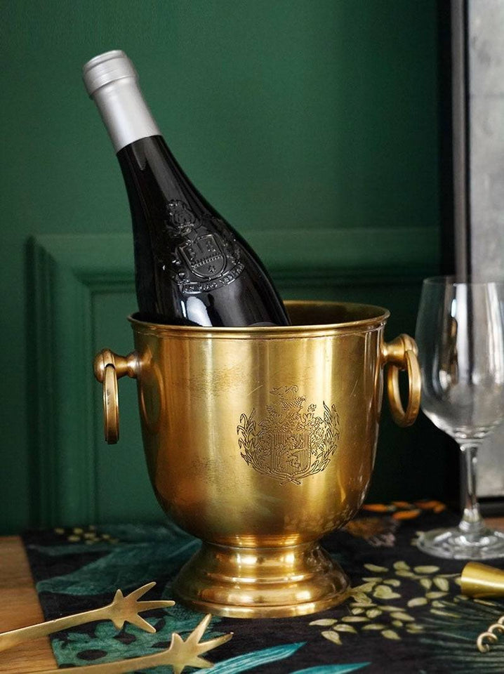 TheWellBeing™Brass Thickened Wine Champagne Ice Bucket Luxury Vintage Made in TOKYOTheWellBeing1TheWellBeing™Brass Thickened Wine Champagne Ice Bucket Luxury Vintage Bar Restaurant Iced Wine Set Flower WareCulinaryWellBeing