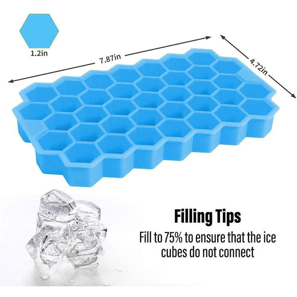 Ice Cube Maker Reusable Trays Silicone with Removable Lids - Culinarywellbeing