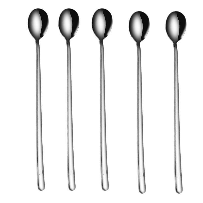 Stainless Steel Spoons Ice Cream Spoons Long Handle Coffee Spoons Stirring Spoons Kitchen Utensils 5pcs - Culinarywellbeing