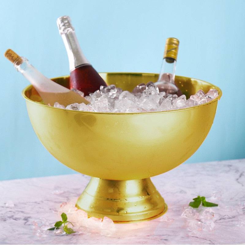 Stainless Steel Champagne Bowl Bucket Keg Double Wall Ice Bucket - Culinarywellbeing