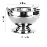 Stainless Steel Champagne Bowl Bucket Keg Double Wall Ice Bucket - Culinarywellbeing