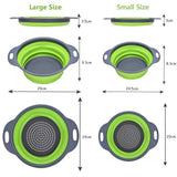 Round Folding Colander BPA Free Fruits Vegetables Washing Drain Basket Kitchen - Culinarywellbeing