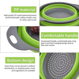 Round Folding Colander BPA Free Fruits Vegetables Washing Drain Basket Kitchen - Culinarywellbeing