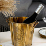 European-Style Hand-Carved Brass Red Wine Champagne Ice Bucket - Culinarywellbeing