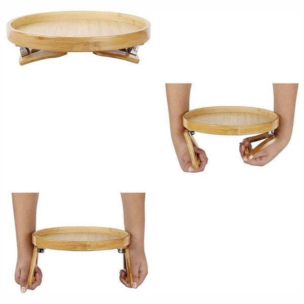 Wooden Snack Tray Sofa Table Armrest Tray Foldable Table Storage Rack Product size: 25 * 25 * 12.5cmPackage size: 4 * 26 * 26.5cmNet weight: 350g gross weight: 430gSpecifications:Features:1.【Multifunctional storage】 – can place remote TheWellBeing1Wooden Snack Tray Sofa Table Armrest Tray Foldable Table Storage Rack Pad Coaster Plate Holders Kitchen Decorative AccessoriesCulinaryWellBeing