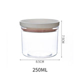 250ml Sealed Ring Bottle Kitchen Storage Box, Transparent Food Canister, Clear Container