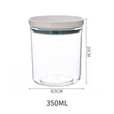 Transparent 350ml sealed ring bottle kitchen storage box for food canister.