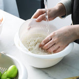 Silicone Double Drain Basket Bowl Washing Storage Basket Colander Tool - Culinarywellbeing