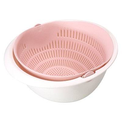 Silicone Double Drain Basket Bowl Washing Storage Basket Colander Tool - Culinarywellbeing