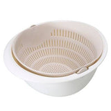 Silicone Double Drain Basket Bowl Washing Storage Basket Colander Tool - Culinarywellbeing