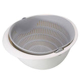 Silicone Double Drain Basket Bowl Washing Storage Basket Colander Tool - Culinarywellbeing