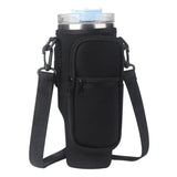 Water Bottle Holder with Strap & Pockets for Stanley Cup Accessories - 40oz Quencher Tumbler Carrier Bag - Culinarywellbeing