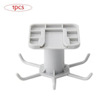 Rotatable kitchen cabinet organizer hook in grey color.