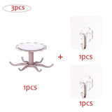 Kitchen OrCabinet Organizer Hook - Rotatable storage rack with self-adhesive installation for vertical organization.