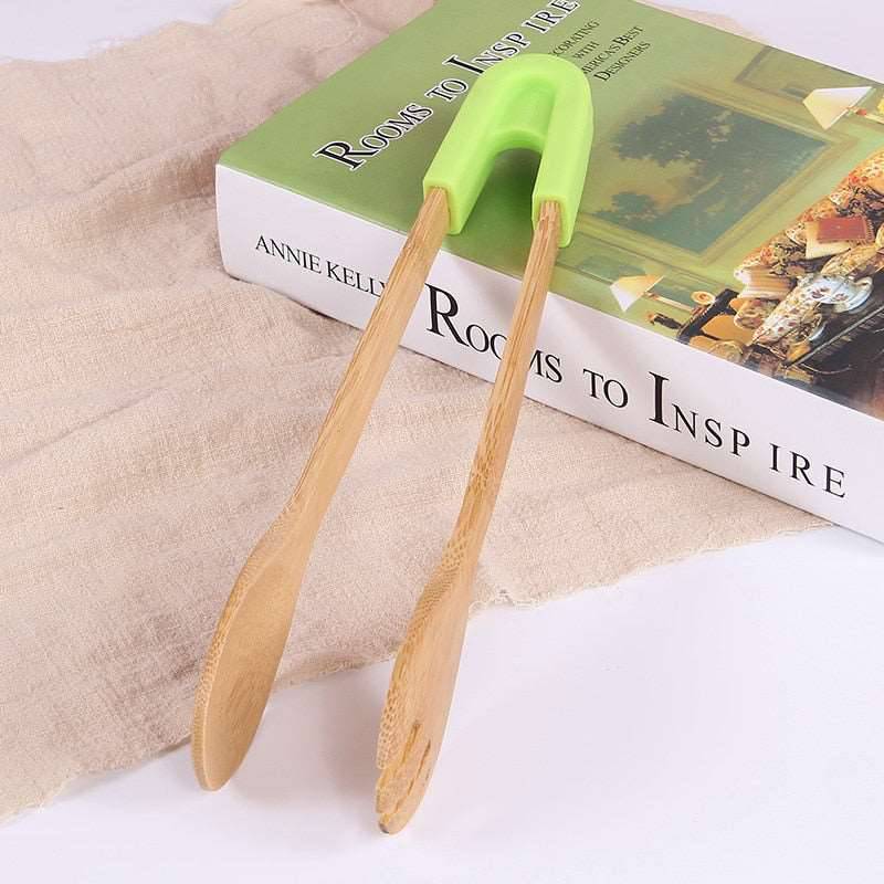 Bamboo Food Toaster Tongs Salad Cake Snack Clip Grip Silicone Handle B100% brand new &amp; high quality!Practical kitchen tongs, applicable for serving bread, toast, dessert, salad, fruit, etc.Specifications:Material: Bamboo +SiliconeCTheWellBeing1Bamboo Food Toaster Tongs Salad Cake Snack Clip Grip Silicone Handle Bake Bread BBQ Tongs ClampCulinaryWellBeing