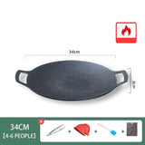 Grill Pan Korean Round Non-Stick Barbecue Plate Frying Pan - Culinarywellbeing