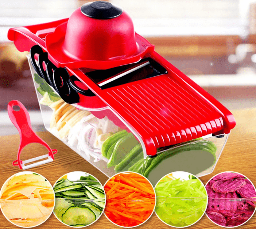 Vegetable Slicer - Multifunction Kitchen Slicer for Safe & Easy Cutting