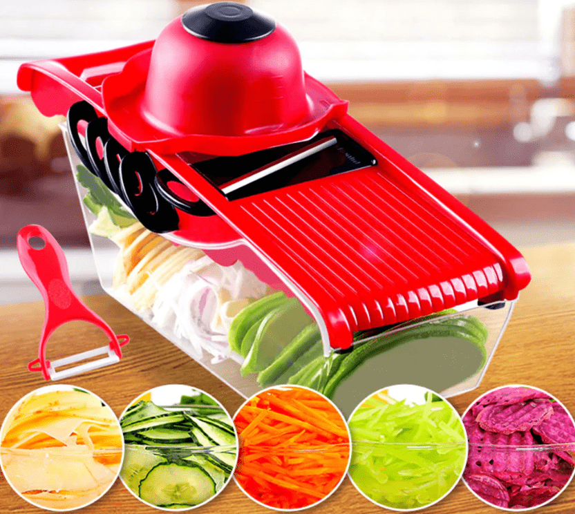 Vegetable Slicer - Multifunction Kitchen Slicer for Safe & Easy Cutting
