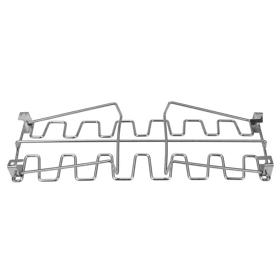 Stainless steel BBQ grill cooking rack, ideal for barbecuing and roasting.