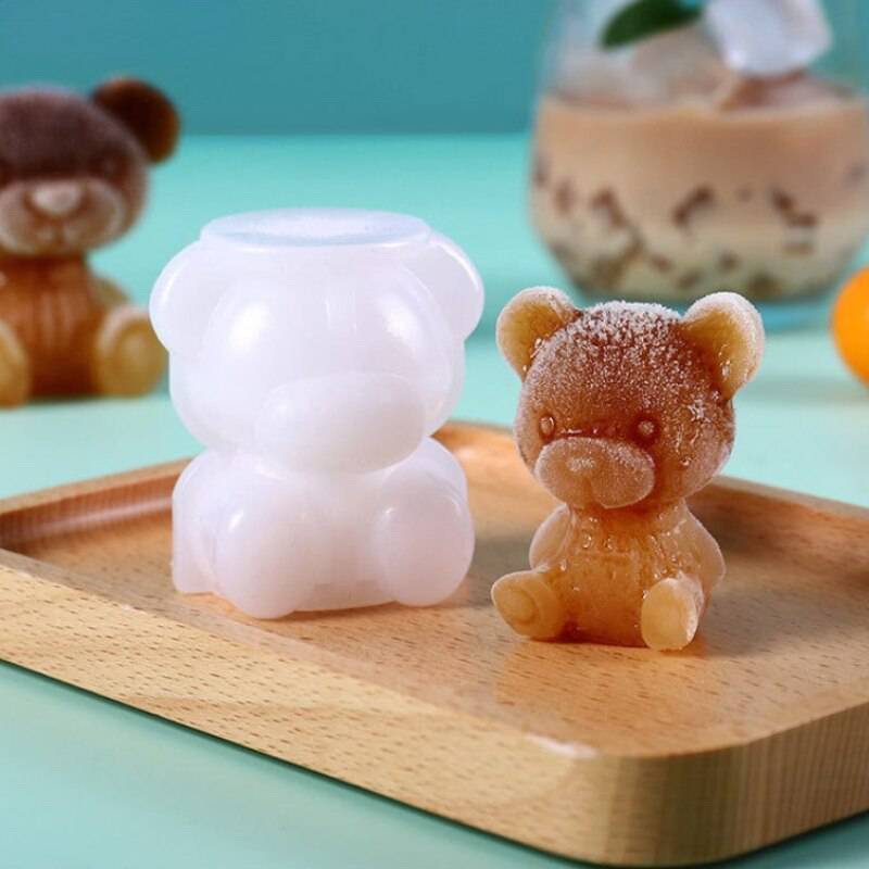 Silicone Ice Cube Mold Ice Cube Maker Cute Bear Mold Ice Cream Coffee Cold Drink DIY Ice Cream Tools Chocolate Maker Tool - Culinarywellbeing