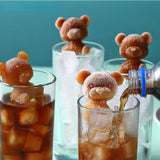 Silicone Ice Cube Mold Ice Cube Maker Cute Bear Mold Ice Cream Coffee Cold Drink DIY Ice Cream Tools Chocolate Maker Tool - Culinarywellbeing