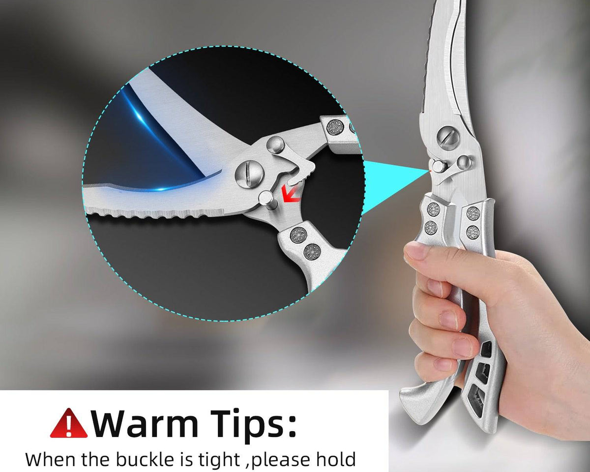 Scissors Chicken Bone Kitchen Shears,Duck Fish Cutter 4Cr Stainless StAbout this item


Two pattern lock designs can support your heavy-duty scissors under different conditions. In the locked mode, safety is maximized to prevent accideTheWellBeing1Scissors Chicken Bone Kitchen Shears,Duck Fish Cutter 4Cr Stainless Steel Fish Scissors Scale Clean Cook Scissors KnifeCulinaryWellBeing