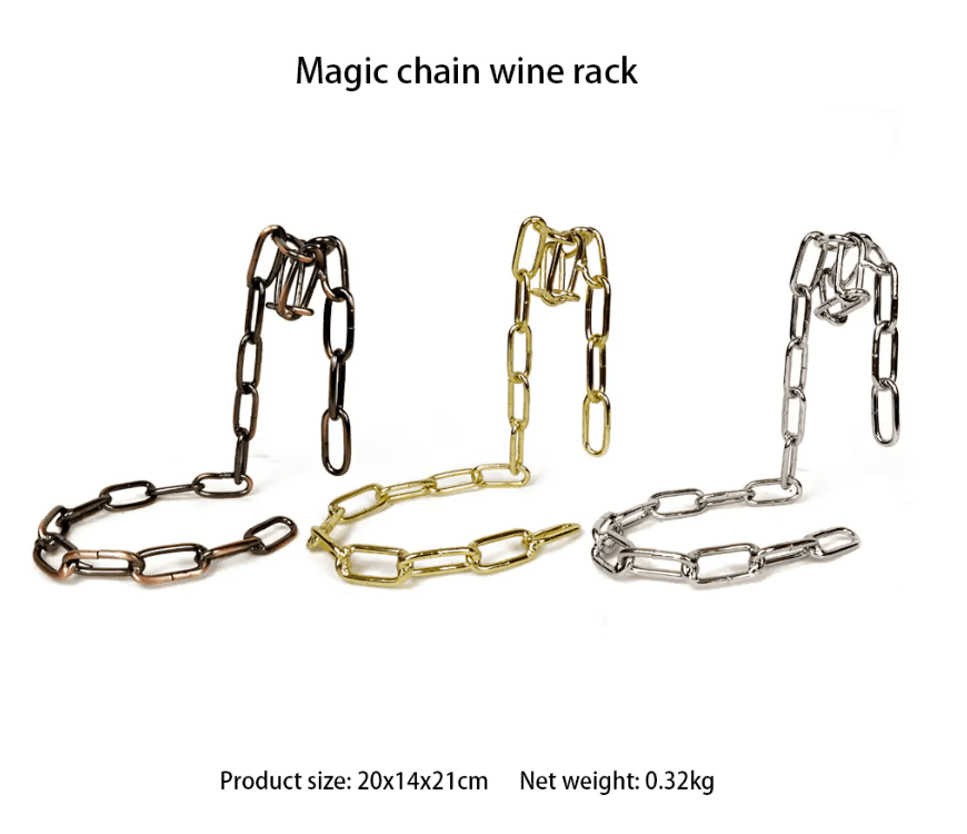 Magic Iron Chain Wine Bottle Holder - Culinarywellbeing