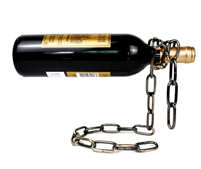 Chain Wine Holder - Stylish & Gravity-Defying Wine Bottle Display- Culinarywellbeing