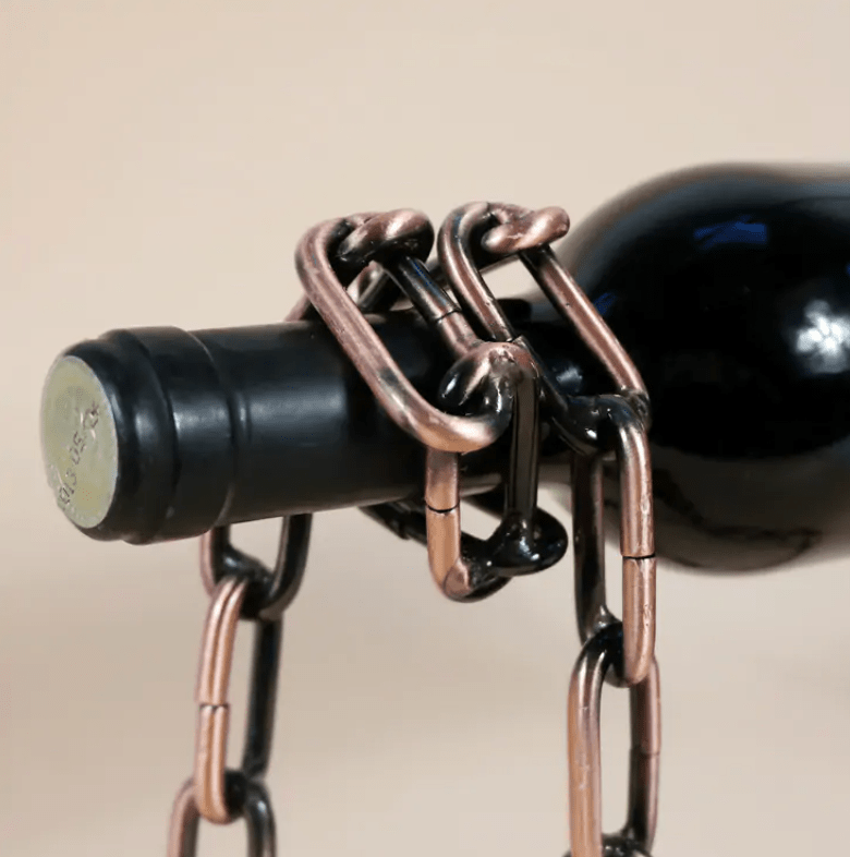 Magic Iron Chain Wine Bottle Holder - Culinarywellbeing