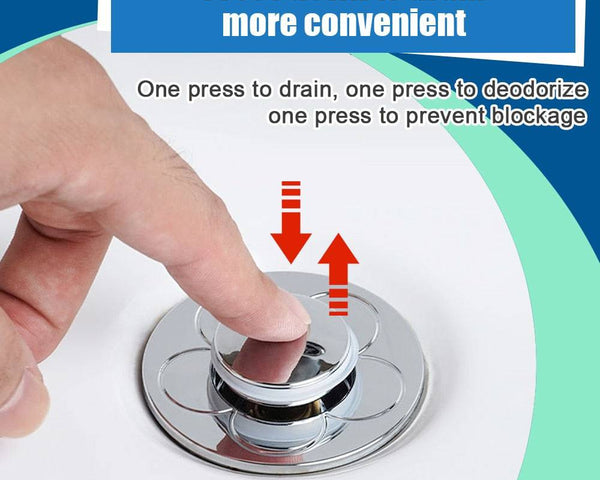 Pop-Up Basin Drain Stopper with Hair Catcher: Shower & Sink Strainer for Bathroom - Culinarywellbeing