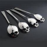 Spoon Stainless Steel coffee Scoop Skull shape Dessert Food Grade Ice Cream Candy Tea Spoon