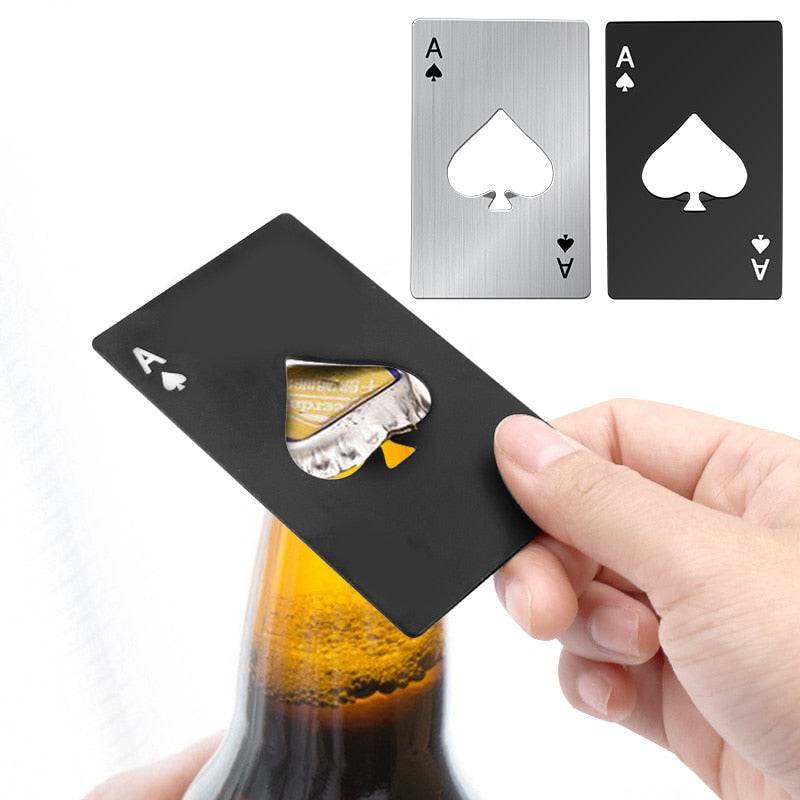 Stainless Steel Credit Card Bottle Opener Pocket-sized beer and wine Opener - Culinarywellbeing