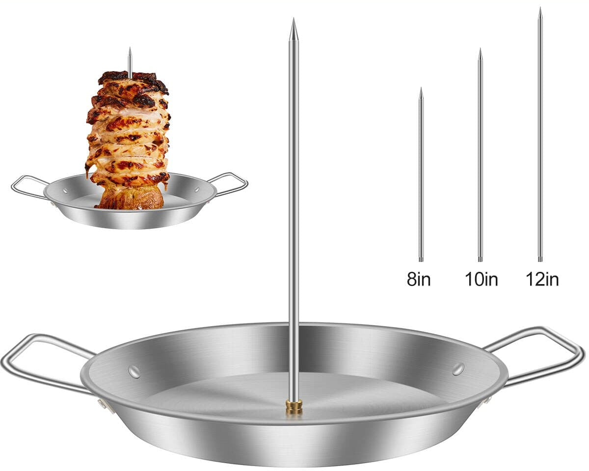 Vertical Skewer Barbecue Spike Poultry Hanger Roasting Meat Spit Skewer Brazilian Spikes BBQ Stand Grilling Rack with Handle - Culinarywellbeing
