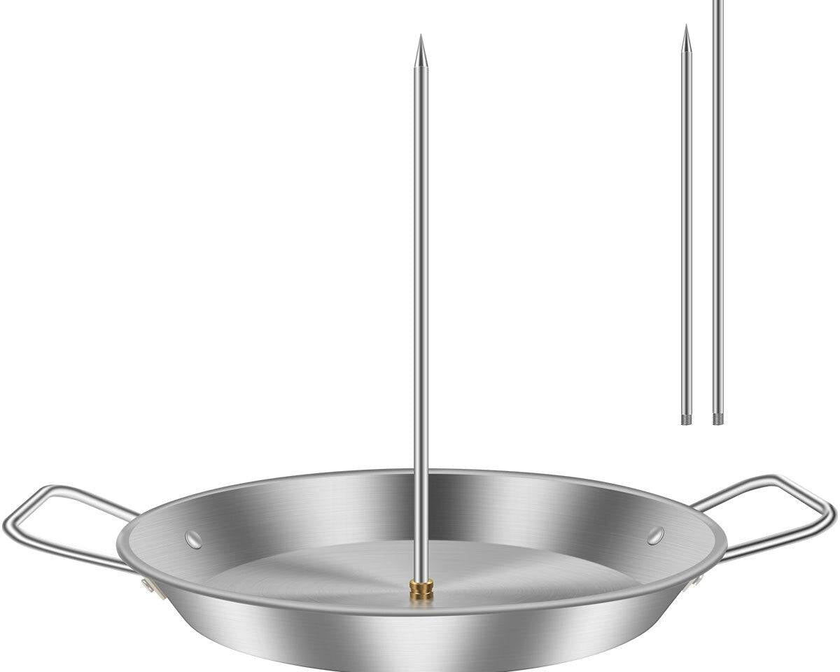 Vertical Skewer Barbecue Spike Poultry Hanger Roasting Meat Spit Skewer Brazilian Spikes BBQ Stand Grilling Rack with Handle - Culinarywellbeing