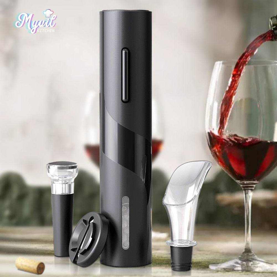 Electric Wine Opener - Effortless Corkscrew with Foil Cutter