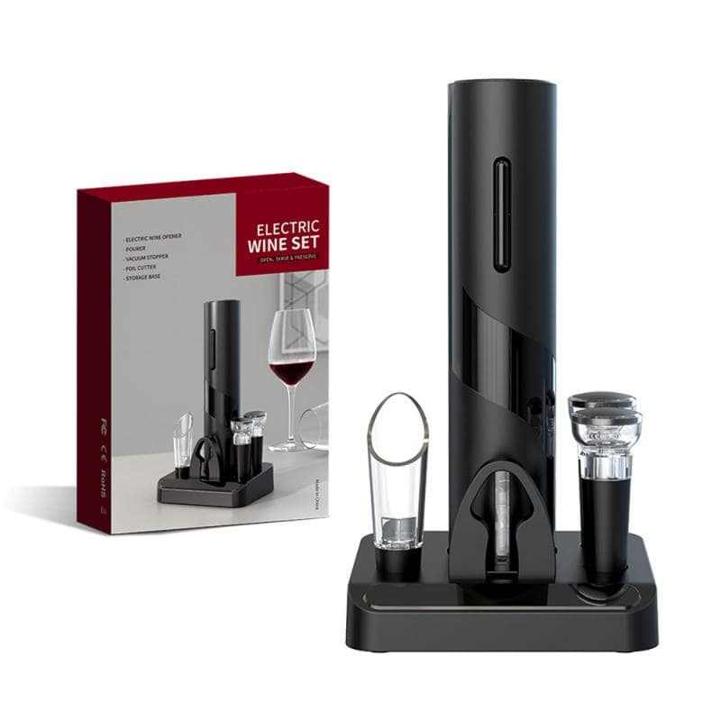 Electric Wine Opener - Effortless Corkscrew with Foil Cutter