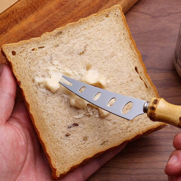 Stainless Steel Cheese Knife with Bamboo Handle - Culinarywellbeing