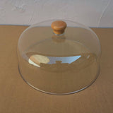 TheWellBeing™ Acrylic Transparent Food Cake Cover - Bamboo Wood Dust Cover - Culinarywellbeing