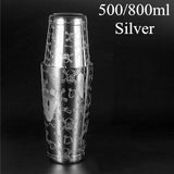 Engraving Stainless Steel Cocktail Shaker Bar Tools 550ml/8