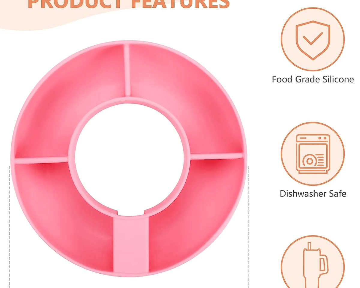 Multifunctional Triple Top Snacks & Drinks Bowl for Stanley Quencher 30/40 oz - Culinarywellbeing